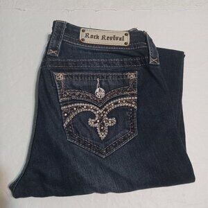 Rock Revival Women's Maisky Easy Capri Embellished Jeans 29 EP9218EP200